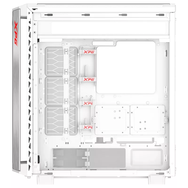 XPG BATTLECRUISER II ST Mid-Tower biela, Midi Tower, PC, biela, ATX, EATX, micro ATX, Mini-ITX, nerezová oceľ, gaming