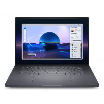 DELL Pro Max 16 Premium MA16250 Intel Core Ultra 9 285H mobilná pracovná stanica 40,6 cm (16 palcov) Full HD+ 64 GB LPDDR5x-SDRAM 1 TB SSD NVIDIA RTX PRO 2000 čierno-biela Wi-Fi 7 (802.11be) Windows 11 Pro nemecký čierna