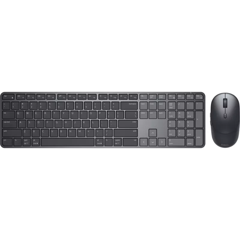 DELL Pro 7 tenká KM726 klávesnica myš súčasťou Home/Office RF bezdrôtová + Bluetooth QWERTZ nemecká čierna