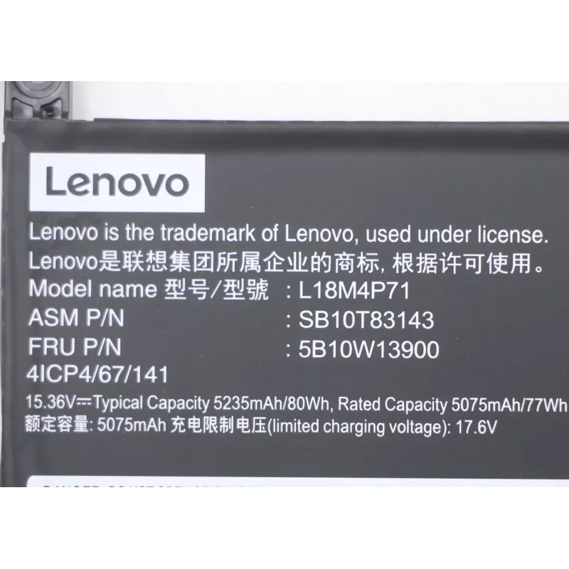 Lenovo 5B10W13900 náhradný diel notebooku batéria