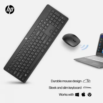 HP 230 bezdrôtová kombinácia myši a klávesnice, biela, myš v balení