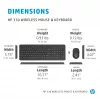 Bezdrôtová súprava klávesnice a myši HP 330 — Full-Size klávesnica, RF Wireless, čierna, myš v balení