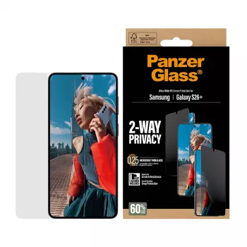 PanzerGlass® 2-smerný ochranný displej proti zvedavým pohľadom Samsung Galaxy S26+ | Ultra-Wide Fit s EasyAligner