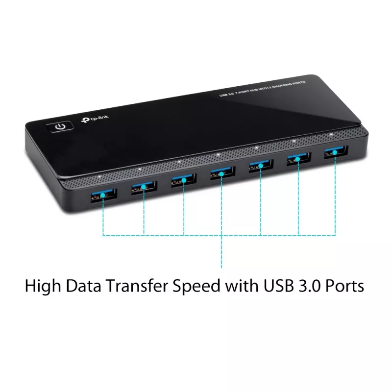 TP-Link UH720 USB 3.2 Gen 1 (3.1 Gen 1) Micro-B 5000 Mbit/s čierny