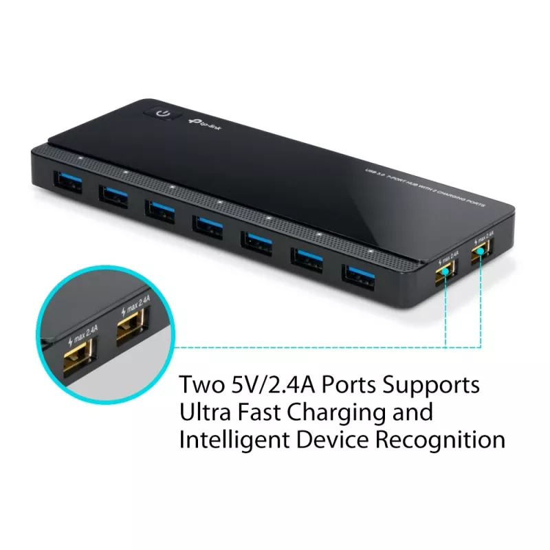 TP-Link UH720 USB 3.2 Gen 1 (3.1 Gen 1) Micro-B 5000 Mbit/s čierny