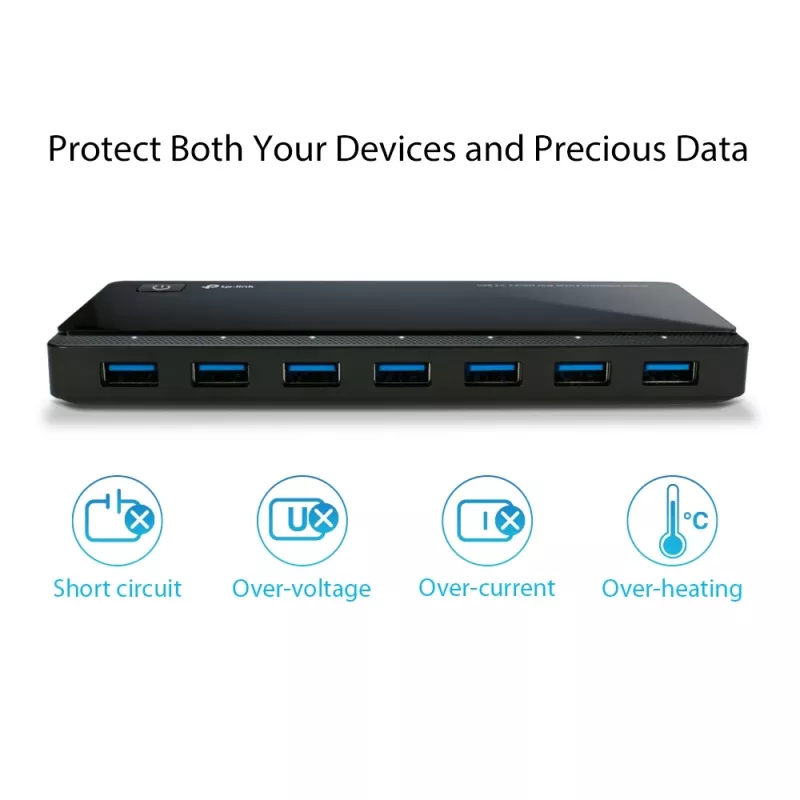 TP-Link UH720 USB 3.2 Gen 1 (3.1 Gen 1) Micro-B 5000 Mbit/s čierny
