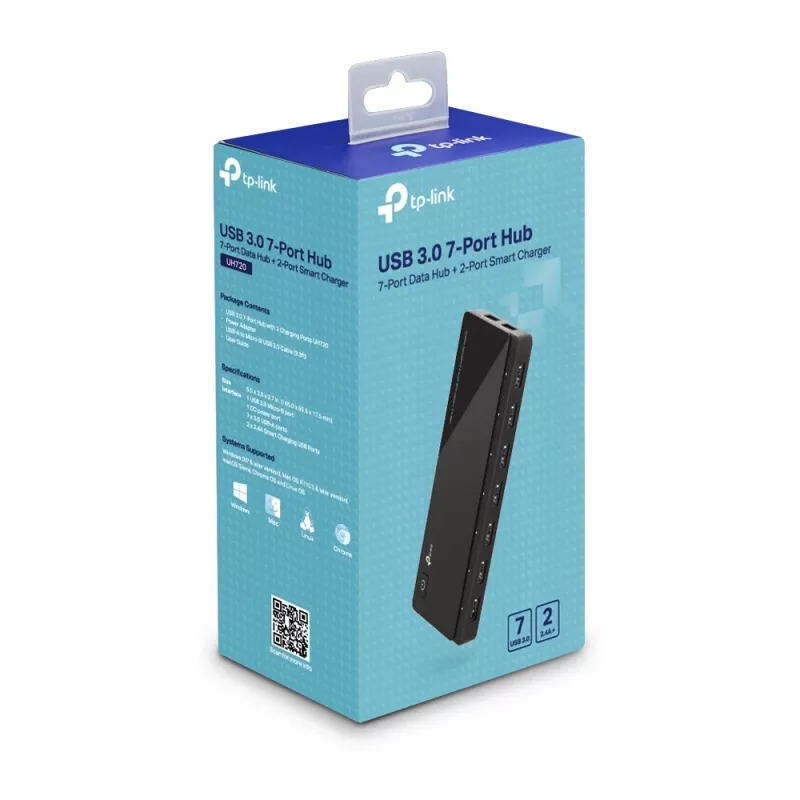 TP-Link UH720 USB 3.2 Gen 1 (3.1 Gen 1) Micro-B 5000 Mbit/s čierny