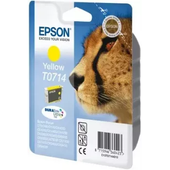 Epson Cheetah jednotlivé balenie žltá T0714 DURABrite Ultra atrament
