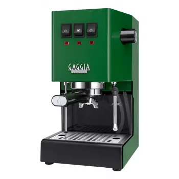 Espresovač Gaggia Classic E24 — manuálny, 2,1 l nádržka na vodu, 1200 W, zelená, kapacita 2 šálky