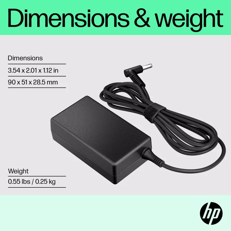 HP 65W Smart AC adaptér, kompatibilný s HP ProBook 440 G6 Notebook PC; HP ProBook 450 G6 Notebook PC; HP ProBook x360 11..., business, 5 - 35 °C, -20 - 85 °C, CCC, CE, BSMI, 47 mm