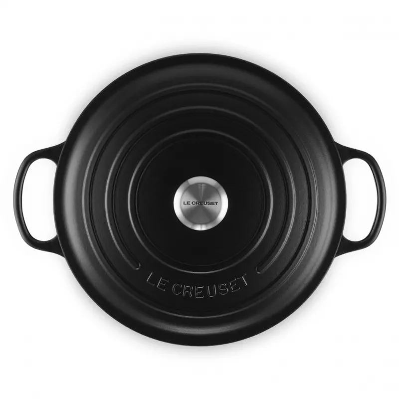 Le Creuset Signature okrúhly Dutch Oven 8,1 l čierny 30 cm
