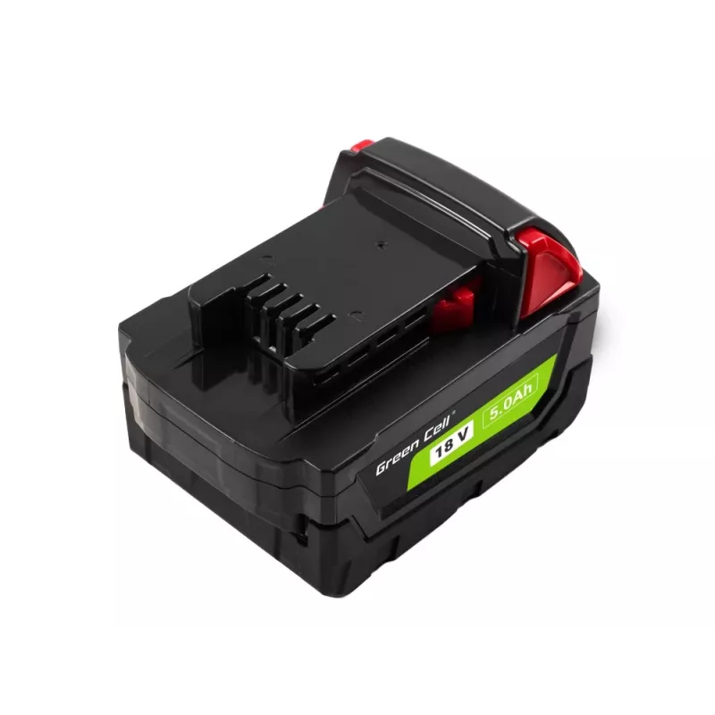 Batéria Green Cell PTML18V5 Li-Ion 18 V 5 Ah pre bezdrôtové nástroje, rozmery 8 × 11,9 × 7,5 cm