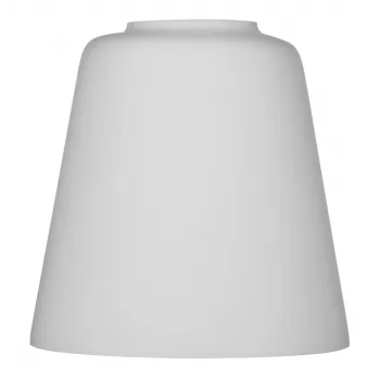 Tienidlo ActiveJet EMILY sklo, biele — priemer 12 cm, hrdlo 40 mm, výška 120 mm