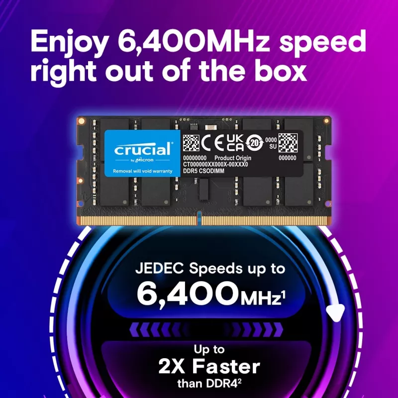 Pamäť pre notebook DDR5 CSODIMM 32GB (1*32GB)/6400 CL52