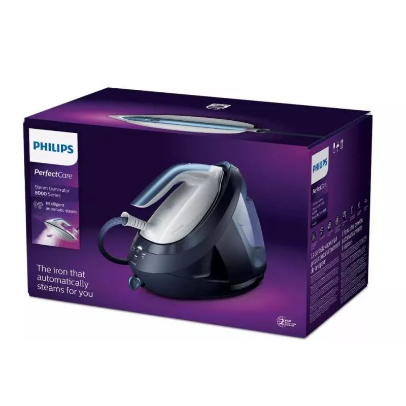Napájacia stanica Philips PSG8030/20 – 2700 W, nádrž na vodu 1,8 L, žehliaca plocha SteamGlide Elite, 600 g parný ráz