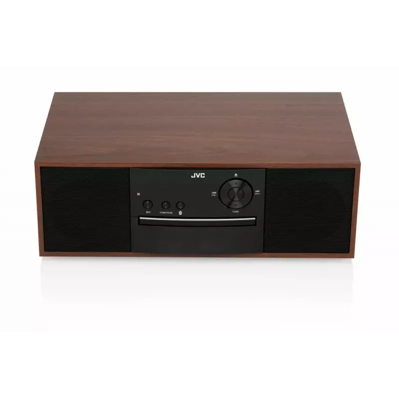 Mini veža JVC RD-E761, 2x8 W RMS, Bluetooth 4.2, USB, CD, FM, drevené puzdro, čierna