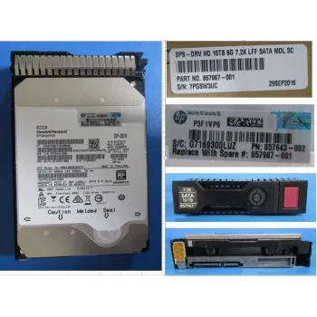 HPE - pevný disk - 10 TB - 3,5 palca LFF (8,9 cm LFF) - SATA 6Gb/s - 7200 ot/min