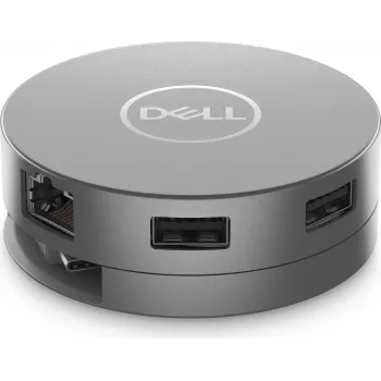 DELL 6-in-1-USB-C-Multiport-Adapter – DA305 – Káblový – USB 3.2 Gen 2 (3.1 Gen 2) Type-C – 10 100 1000 Mbit/s – Strieborná – 3840 x 2160 pixelov – Dell (5H1R0)