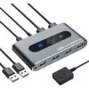 Techly USB 3.0 switch 2 PC vstupy 4 výstupy - 4-portový - USB 2.0