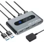 Techly USB 3.0 switch 2 PC vstupy 4 výstupy - 4-portový - USB 2.0