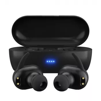 MAXELL MINI DUO bezdrôtové in-ear slúchadlá s nabíjacím puzdrom čierne