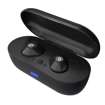 MAXELL MINI DUO bezdrôtové in-ear slúchadlá s nabíjacím puzdrom čierne