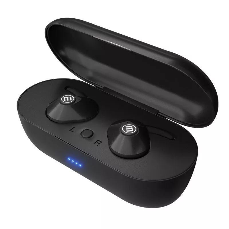 MAXELL MINI DUO bezdrôtové in-ear slúchadlá s nabíjacím puzdrom čierne