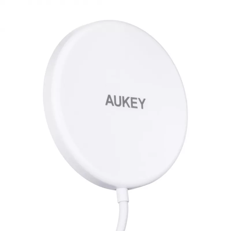 AUEKY Aircore Magnetic LC-A1 bezdrôtová magnetická nabíjačka QI USB-C 15W biela