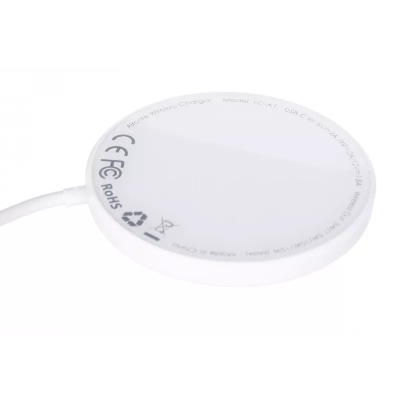 AUEKY Aircore Magnetic LC-A1 bezdrôtová magnetická nabíjačka QI USB-C 15W biela
