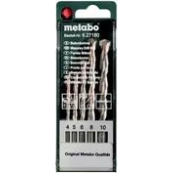 Sada vrtákov do betónu Metabo 627180000 — 5-dielna: 4, 5, 6, 8, 10 mm