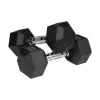 Gumové liatinové jednoručky HEX 2x9 kg REBEL ACTIVE