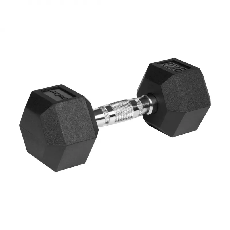 Gumové liatinové jednoručky HEX 2x9 kg REBEL ACTIVE
