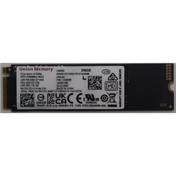Interné M.2 PCIe NVMe SSD, Lenovo 256 GB, MPN 5SS1D71750