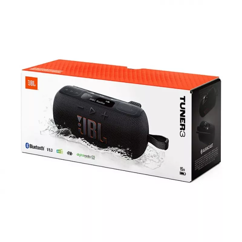 JBL Tuner 3 Prenosné rádio DAB/DAB+/FM, 7 W, čierne