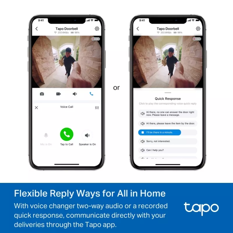 TP-Link Tapo videodomofón kamera 1 × D235, 1 × D100C