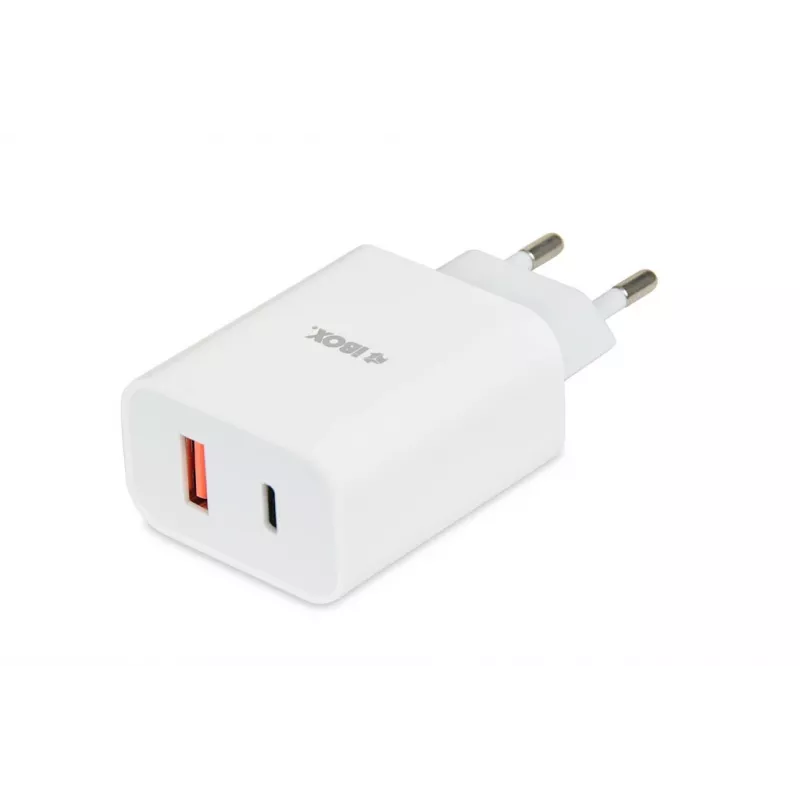 Interiérová nabíjačka iBox C-36 univerzálna biela USB rýchlonabíjanie