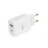 Interiérová nabíjačka iBox C-36 univerzálna biela USB rýchlonabíjanie