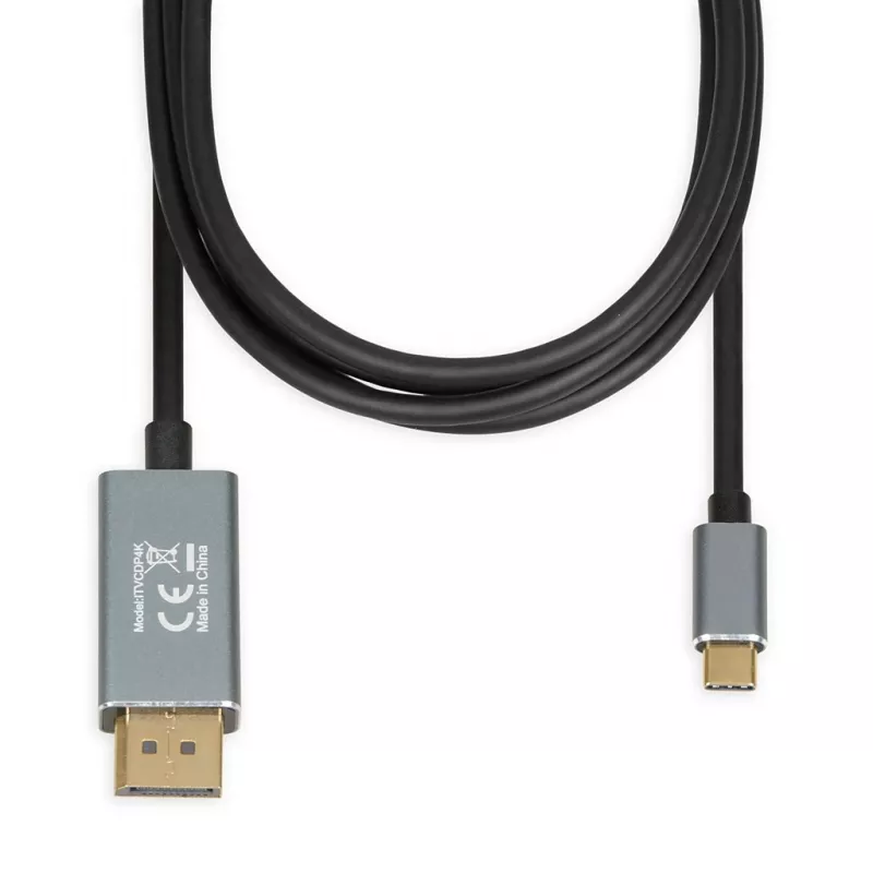 Videokábel adaptér IBOX ITVCDP4K USB Type-C na DisplayPort 1,8 m čierny
