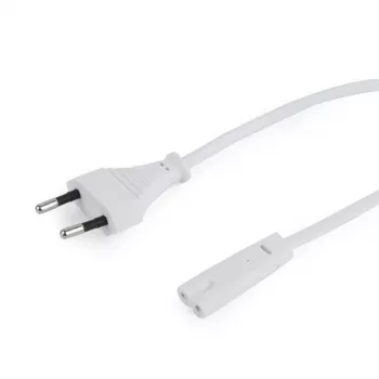 Napájací kábel Gembird PC-184/2-W — 1,8 m, Type-C konektor samec na C8 konektor samica, biely