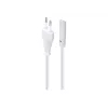 Napájací kábel Gembird PC-184/2-W — 1,8 m, Type-C konektor samec na C8 konektor samica, biely