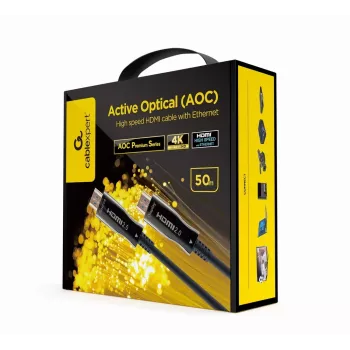 HDMI kábel Gembird CCBP-HDMI-AOC-50M-02 50 m, HDMI typ A, HDMI 2.0, 18 Gbit/s, čierny