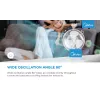 Stolný ventilátor Midea FT40-21M — 40 cm priemer, 3 rýchlosti, oscilácia, 25 W, biely