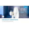 Stolný ventilátor Midea FT40-21M — 40 cm priemer, 3 rýchlosti, oscilácia, 25 W, biely