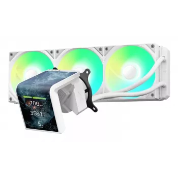 Kvapalinový chladič CPU TRYX PANORAMA SE ARGB 360 s 3D-AMOLED displejom, 360-mm radiátor