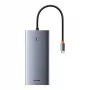 Hub 13in1 Baseus PortalJoy USB-C na HDMI+DP+VGA+C+USB+PD+RJ45+SD/TF+3,5mm (sivá)