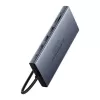 Hub 13in1 Baseus PortalJoy USB-C na HDMI+DP+VGA+C+USB+PD+RJ45+SD/TF+3,5mm (sivá)
