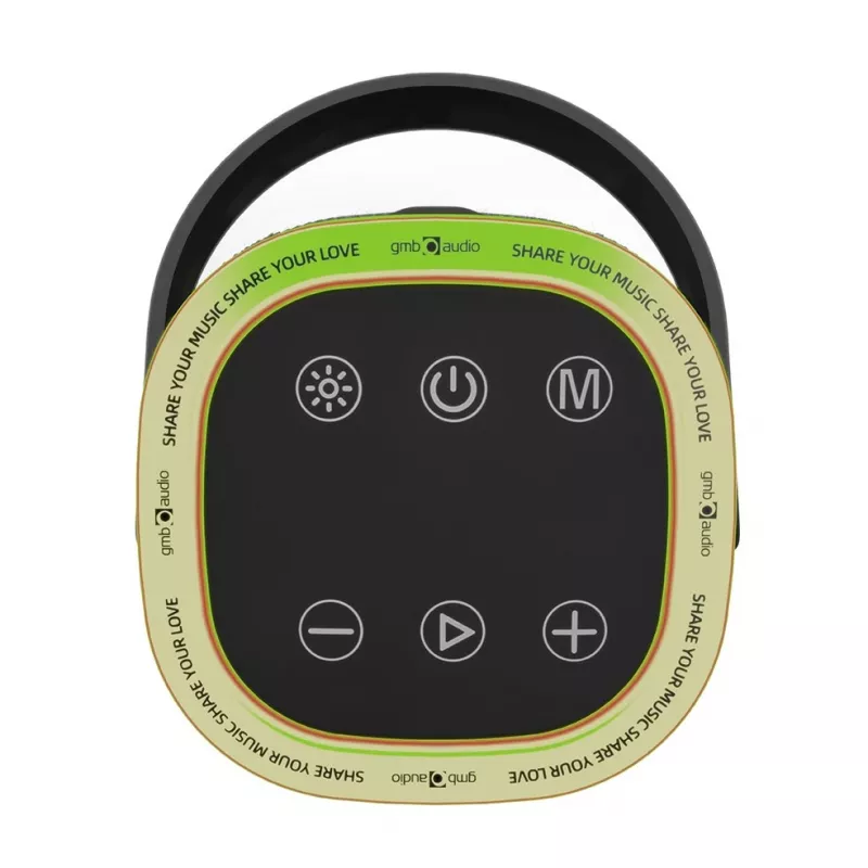 Prenosný reproduktor GEMBIRD SPK-BT-LED-06, Bluetooth, integrovaná LED, nabíjateľná batéria