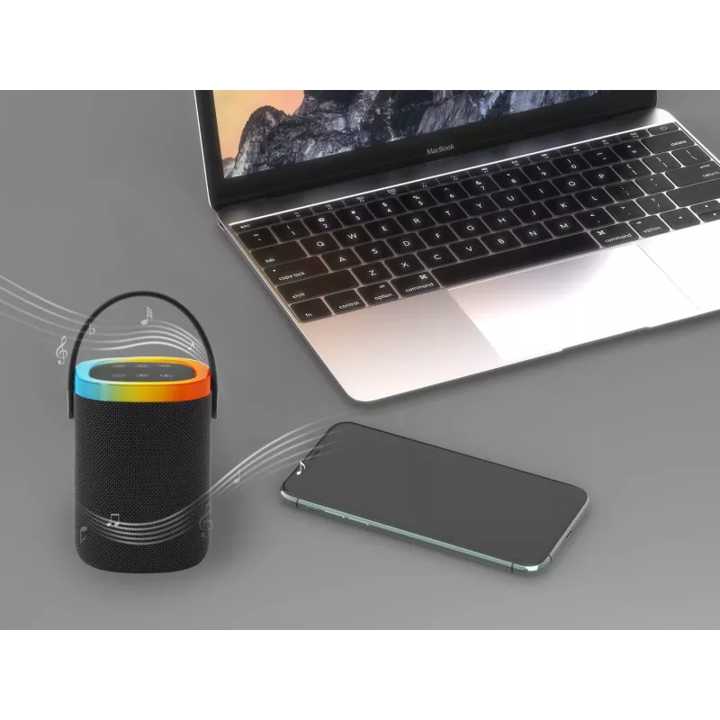 Prenosný reproduktor GEMBIRD SPK-BT-LED-06, Bluetooth, integrovaná LED, nabíjateľná batéria