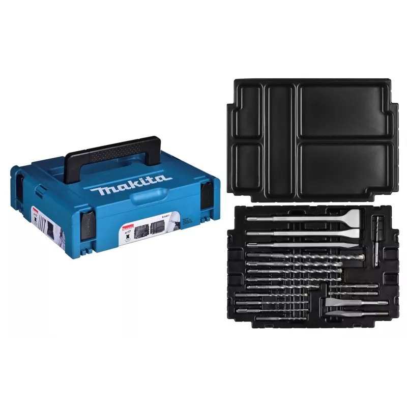 MAKITA SADA VRTÁKOV SDS + DLÁTO 17-dielna V MAKPAC KUFRÍKU