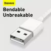 USB kábel Baseus Superior USB 2.0 1,5 m USB A USB C/Micro USB A/Lightning biely